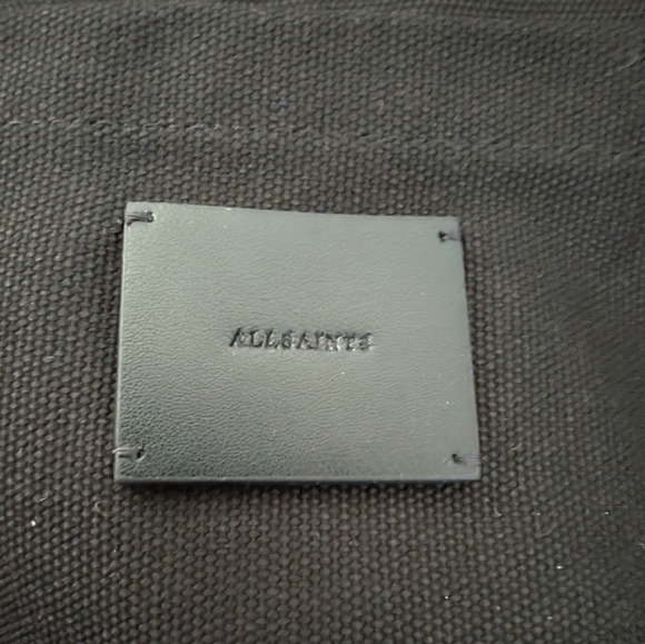 All Saints London Acari Spacious Durable Canvas Logo Tote Nwt ❤️ - Picture 10 of 12